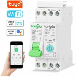 Tuya Wifi Intelligenter Leistungsschalter Drahtlose Fernbedienungen steuern