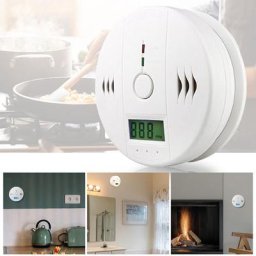 Co Melder Alarm Kohlenmonoxid Gasmelder Rauchmelder Gaswarner lcd Anzeige Kohlenmonoxidmelder