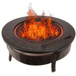 Kohlenbecken aus Stahl 3 in 1 Barbecue-Ofen-Eiskübel-Funktion Kekai Fox 81x35 cm Grill, Schürhaken