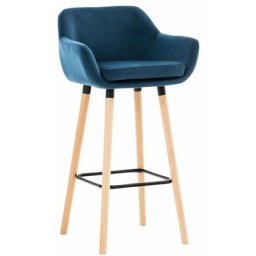CLP - Barhocker Grant Samt-blau