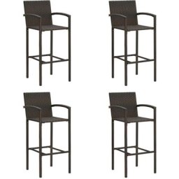 Barhocker 4 Stk. Braun Poly Rattan Vidaxl Braun