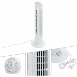 AREBOS Turmventilator Standventilator Säulenventilator 50 W - weiß