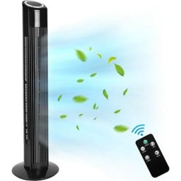Turmventilator Leise Ventilator Schwarz: Schlafzimmer 90° Oszillierender mit Fernbedienung