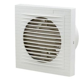Badlüfter Wandlüfter Mit Rückflussleitblech 100mm Ventilator Badezimmer 100mm - Weiß - Swanew