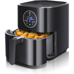 Mini Cube - Heißluftfriteuse xl, Heisluftfritöse ohne öl für 1-3 Personen, Heißluftfritteuse klein