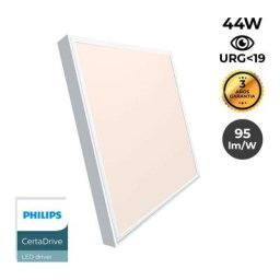 LED-Anbaupanel 60X60cm Slim 44W philips driver UGR19 mit Montage kit Lichtfarbe Warmweiß 3000K