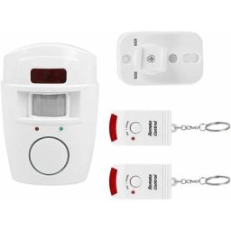 Qiedie - Infrarot-Alarm, kabellos, Dual-Fernbedienung, PIR-Bewegungsmelder, kabellos,