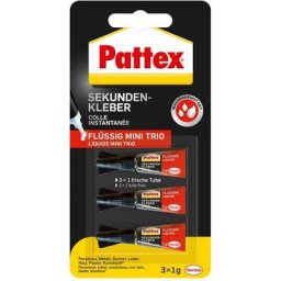 Sekundenkleber Mini Trio 3x1g - Pattex