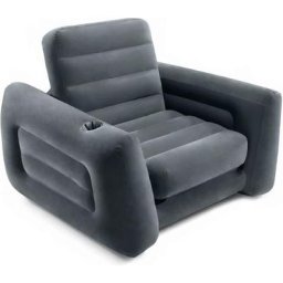 Intex - Ausziehbarer Sessel 117x224x66 cm Dunkelgrau Grau
