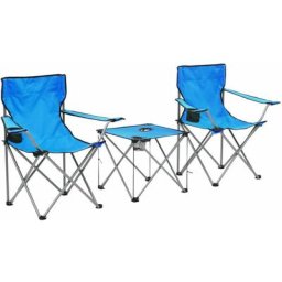 Vidaxl - Camping-Sitzgruppe 3-tlg. Blau Blau