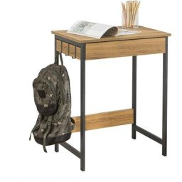FWT43-N Schreibtisch mit Einer Schublade und 2 Haken Tisch Computertisch Arbeitstisch Natur bht ca:
