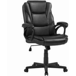 Bürostuhl, Schreibtischstuhl, Drehstuhl aus Kunstleder, Chefsessel mit Hoher Rückenlehne,