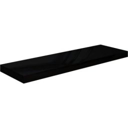 Schwebendes Wandregal Hochglanz-Schwarz 80x23,5x3,8 cm mdf Vidaxl Schwarz
