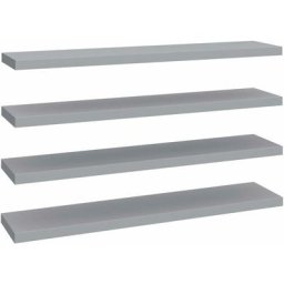 Schwebende Wandregale 4 Stk. Grau 120x23,5x3,8 cm mdf Vidaxl Grau