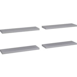 Schwebende Wandregale 4 Stk. Grau 90x23,5x3,8cm mdf Vidaxl Grau