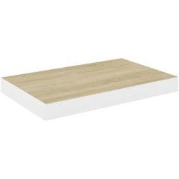 Schweberegal Eichenoptik und Weiß 40x23x3,8 cm mdf Vidaxl Braun