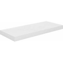 Schwebendes Wandregal Hochglanz-Weiß 60x23,5x3,8 cm mdf Vidaxl Weiß