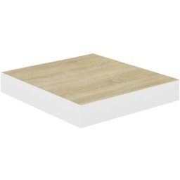 Schwebendes Wandregal Eiche und Weiß 23x23,5x3,8 cm mdf Vidaxl Braun