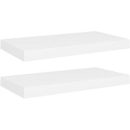 Schwebende Wandregale 2 Stk. Weiß 50x23x3,8cm mdf Vidaxl Weiß