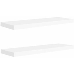 Schwebende Wandregale 2 Stk. Weiß 80x23,5x3,8cm mdf Vidaxl Weiß