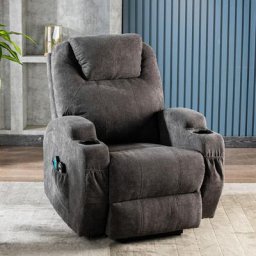 Elektrisch Aufstehhilfe Relaxsessel Massagesessel mit Wärmefunktion und Vibrationsmassage,