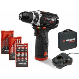 Performance Akkuschrauber pbspa 12 +2 Akku Ladegerät Bit Bohrer Set Tasche x 12 v Team - Parkside