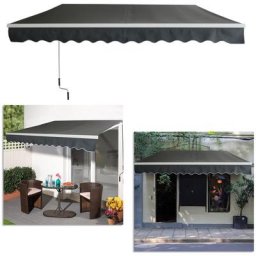 360x300cm Gelenkarmmarkisen Aluminium Markisen Sonnenschutz Abdeckung Klemmarkisen Wasserdichte