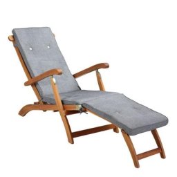 Liegenauflage Deck Chair atmungsaktiv Polsterauflage grau & creme meliert grau meliert - Detex
