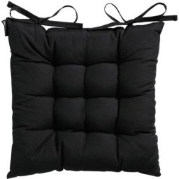 Sitzkissen Panama 46x46 cm Schwarz Madison Schwarz