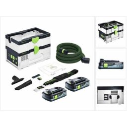 Ctlc sys Akku Absaugmobil 36 v ( 2x 18 v ) Staubkl. l + 2x Akku 4,0 Ah - ohne Ladegerät - Festool