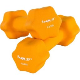 Movit - 2er Set 1,5 kg Neopren Hanteln Kurzhantel, Orange