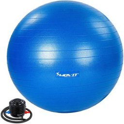 Gymnastikball mit Fußpumpe, 85 cm, blau - Movit