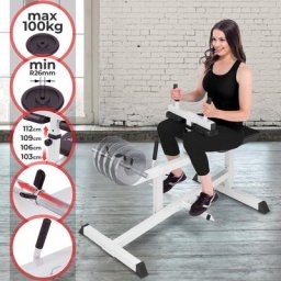 Wadenmaschine - sitzend, max. Belastung: ca. 220 kg, 107/60/104 cm, Schwarz - Wadenstrecker,