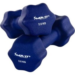 2er Set 2,5 kg Neopren Hanteln Kurzhantel, Blau - Movit