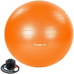Gymnastikball mit Fußpumpe, 65 cm, orange - Movit