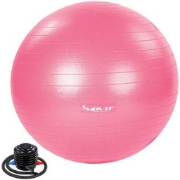 Gymnastikball mit Fußpumpe, 65 cm, pink - Movit