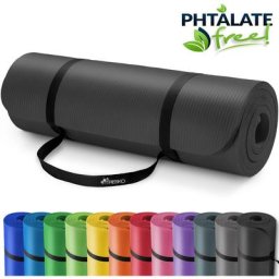 Tresko - Yogamatte Fitnessmatte Gymnastikmatte Pilates 190x100x1,5cm Dunkelblau