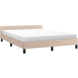 Vidaxl - Bettgestell mit Kopfteil Cappuccino-Braun 140x200 cm Kunstleder Braun