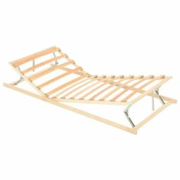 Vidaxl - Lattenrost mit 13 Latten Verstellbares Kopf- & Fußteil 70x200cm Braun
