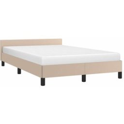 Vidaxl - Bettgestell mit Kopfteil Cappuccino-Braun 120x200 cm Kunstleder Braun