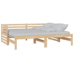 Vidaxl - Tagesbett Ausziehbar Kiefer Massivholz 2x(90x200) cm Braun