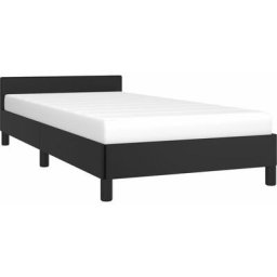Vidaxl - Bettgestell mit Kopfteil Schwarz 90x200 cm Kunstleder Schwarz