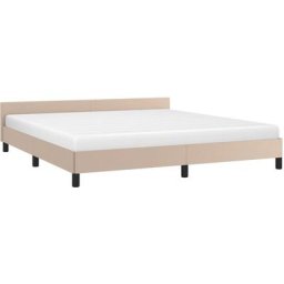 Vidaxl - Bettgestell mit Kopfteil Cappuccino-Braun 180x200 cm Kunstleder Braun