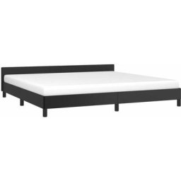 Vidaxl - Bettgestell mit Kopfteil Schwarz 200x200 cm Kunstleder Schwarz
