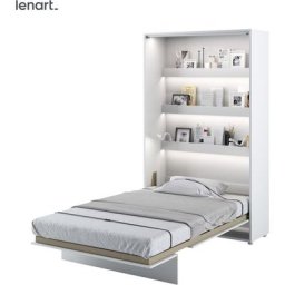 Lenart Schrankbett Wandbett bed concept 02 120x200 vertikal weiß glanz