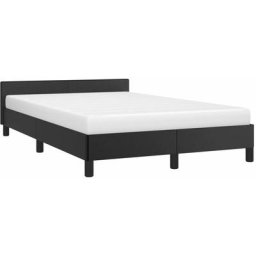 Vidaxl - Bettgestell mit Kopfteil Schwarz 120x200 cm Kunstleder Schwarz