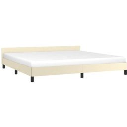 Vidaxl - Bettgestell mit Kopfteil Creme 200x200 cm Kunstleder Creme