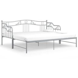 Ausziehsofa Bettgestell Grau Metall 90x200 cm Vidaxl Grau