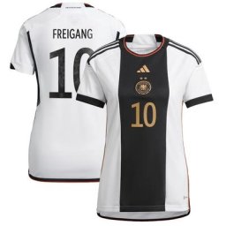 Deutschland-Heimtrikot – 2 Sterne – Damen mit Aufdruck „Freigang 10“.