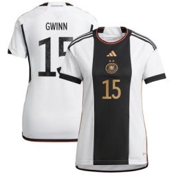 Deutschland-Heimtrikot – 2 Sterne – Damen mit Aufdruck „Gwinn 15“.